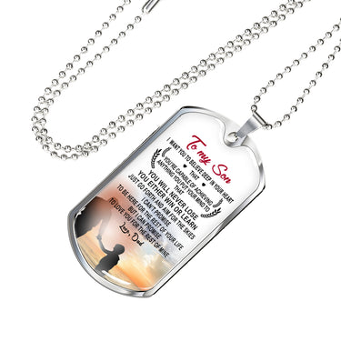 Customized Engraving Father Son Pendant Necklace From Father Birthday Gifts, Chr